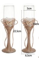 SET 2 COPAS CRISTAL BODA KRAFT