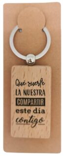 LLAVERO MADERA "SUERTE LA NUESTRA"