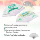 ABANICO TELA "FRASES"