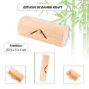 ESTUCHE DE BAMBÚ KRAFT RECTANGULAR
