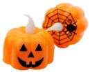 EXPOSITOR 12 VELAS CON LUZ HALLOWEEN CALABAZA