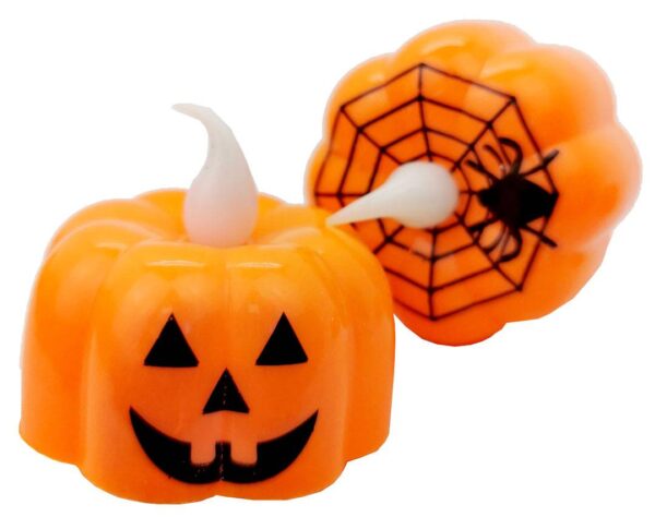 EXPOSITOR 12 VELAS CON LUZ HALLOWEEN CALABAZA - Image 3