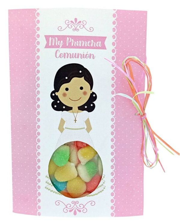 TARJETA FELIZ DÍA COMUNIÓN NIÑA 40 GR.