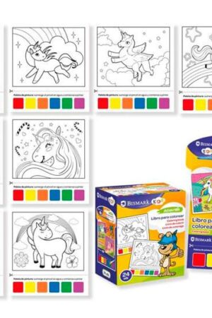 LIBRO PARA COLOREAR ACUARELAS Y PINCEL