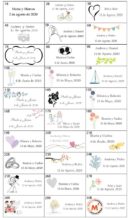 LOTE 25 TARJETAS PRECORTADAS PERSONALIZADAS