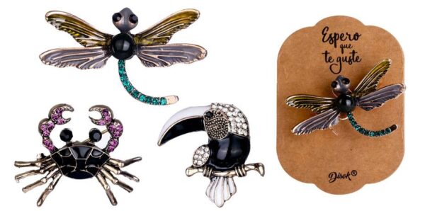 OFERTA! LOTE DE 500 BROCHE ANIMALES CON PEDRERÍA