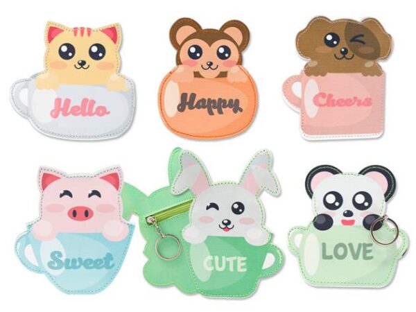 OFERTA! LOTE DE 500 MONEDERO LLAVERO ANIMALITOS