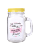 JARRA CRISTAL CON CAÑA "MOMENTOS ESPECIALES"