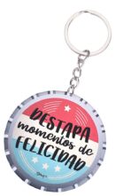 LLAVERO CHAPA ABRIDOR "MOMENTOS DE FELICIDAD"