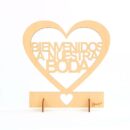 CARTEL MADERA "BIENVENIDOS A NUESTRA BODA"