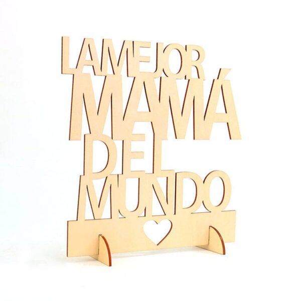 CARTEL MADERA "LA MEJOR MAMÁ DEL MUNDO" - Image 3
