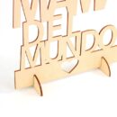 CARTEL MADERA "LA MEJOR MAMÁ DEL MUNDO"