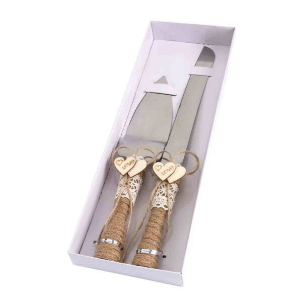 SET DE CUCHILLO Y PALA KRAFT BODA - Image 3