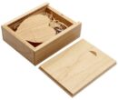 MEMORIA USB MADERA CORAZÓN 8GB EN CAJA