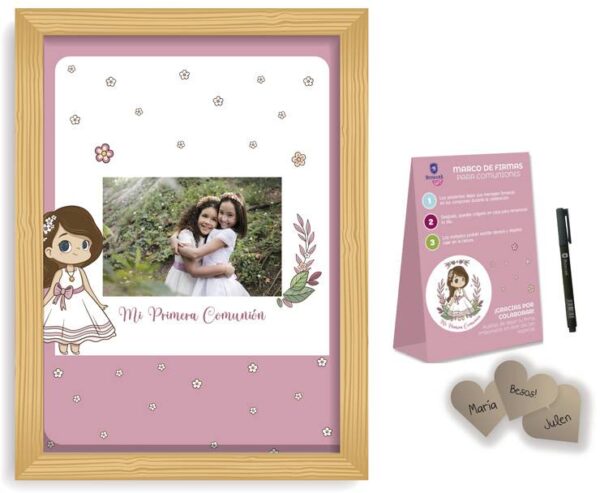 CUADRO DE INVITADOS PRIMERA COMUNION NIÑA