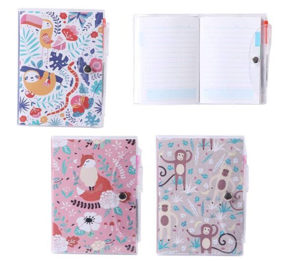 LIBRETA ZOO TROPICAL CON BOLÍGRAFO